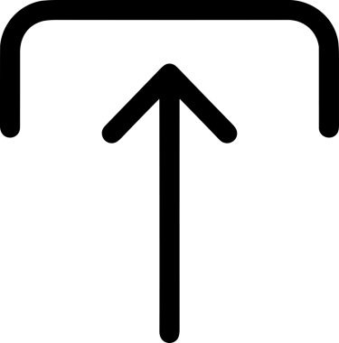 Siyah ve Beyaz Logo Simgesi PNG Biçimini Yükle. Web Sitesi Düğmesi, Mobil Uygulama Arayüzü, Dosya Aktarımı, Belge Paylaşımı, Bulut Depolama ve Veri Yedekleme için Minimalist Düz Tasarımlı Tek Renkli Ok Gönderme İşareti Grafiksel Elemanı
