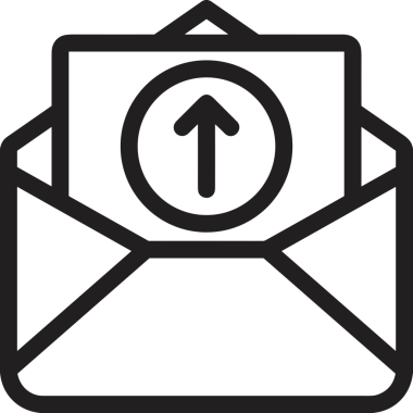 Siyah ve Beyaz Logo Simgesi PNG Biçimini Yükle. Web Sitesi Düğmesi, Mobil Uygulama Arayüzü, Dosya Aktarımı, Belge Paylaşımı, Bulut Depolama ve Veri Yedekleme için Minimalist Düz Tasarımlı Tek Renkli Ok Gönderme İşareti Grafiksel Elemanı