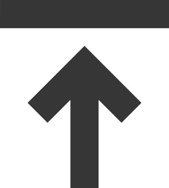 Siyah ve Beyaz Logo Simgesi PNG Biçimini Yükle. Web Sitesi Düğmesi, Mobil Uygulama Arayüzü, Dosya Aktarımı, Belge Paylaşımı, Bulut Depolama ve Veri Yedekleme için Minimalist Düz Tasarımlı Tek Renkli Ok Gönderme İşareti Grafiksel Elemanı