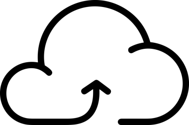 Siyah ve Beyaz Logo Simgesi PNG Biçimini Yükle. Web Sitesi Düğmesi, Mobil Uygulama Arayüzü, Dosya Aktarımı, Belge Paylaşımı, Bulut Depolama ve Veri Yedekleme için Minimalist Düz Tasarımlı Tek Renkli Ok Gönderme İşareti Grafiksel Elemanı