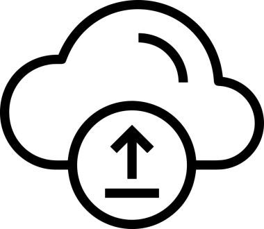 Siyah ve Beyaz Logo Simgesi PNG Biçimini Yükle. Web Sitesi Düğmesi, Mobil Uygulama Arayüzü, Dosya Aktarımı, Belge Paylaşımı, Bulut Depolama ve Veri Yedekleme için Minimalist Düz Tasarımlı Tek Renkli Ok Gönderme İşareti Grafiksel Elemanı