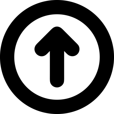 Siyah ve Beyaz Logo Simgesi PNG Biçimini Yükle. Web Sitesi Düğmesi, Mobil Uygulama Arayüzü, Dosya Aktarımı, Belge Paylaşımı, Bulut Depolama ve Veri Yedekleme için Minimalist Düz Tasarımlı Tek Renkli Ok Gönderme İşareti Grafiksel Elemanı