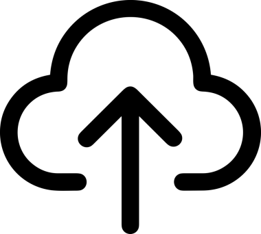 Siyah ve Beyaz Logo Simgesi PNG Biçimini Yükle. Web Sitesi Düğmesi, Mobil Uygulama Arayüzü, Dosya Aktarımı, Belge Paylaşımı, Bulut Depolama ve Veri Yedekleme için Minimalist Düz Tasarımlı Tek Renkli Ok Gönderme İşareti Grafiksel Elemanı