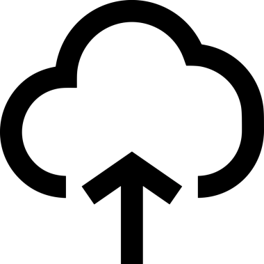 Siyah ve Beyaz Logo Simgesi PNG Biçimini Yükle. Web Sitesi Düğmesi, Mobil Uygulama Arayüzü, Dosya Aktarımı, Belge Paylaşımı, Bulut Depolama ve Veri Yedekleme için Minimalist Düz Tasarımlı Tek Renkli Ok Gönderme İşareti Grafiksel Elemanı