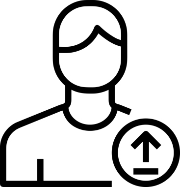 Siyah ve Beyaz Logo Simgesi PNG Biçimini Yükle. Web Sitesi Düğmesi, Mobil Uygulama Arayüzü, Dosya Aktarımı, Belge Paylaşımı, Bulut Depolama ve Veri Yedekleme için Minimalist Düz Tasarımlı Tek Renkli Ok Gönderme İşareti Grafiksel Elemanı