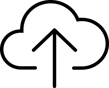 Siyah ve Beyaz Logo Simgesi PNG Biçimini Yükle. Web Sitesi Düğmesi, Mobil Uygulama Arayüzü, Dosya Aktarımı, Belge Paylaşımı, Bulut Depolama ve Veri Yedekleme için Minimalist Düz Tasarımlı Tek Renkli Ok Gönderme İşareti Grafiksel Elemanı