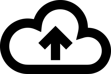 Siyah ve Beyaz Logo Simgesi PNG Biçimini Yükle. Web Sitesi Düğmesi, Mobil Uygulama Arayüzü, Dosya Aktarımı, Belge Paylaşımı, Bulut Depolama ve Veri Yedekleme için Minimalist Düz Tasarımlı Tek Renkli Ok Gönderme İşareti Grafiksel Elemanı