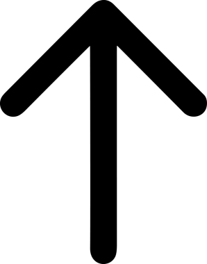 Siyah ve Beyaz Logo Simgesi PNG Biçimini Yükle. Web Sitesi Düğmesi, Mobil Uygulama Arayüzü, Dosya Aktarımı, Belge Paylaşımı, Bulut Depolama ve Veri Yedekleme için Minimalist Düz Tasarımlı Tek Renkli Ok Gönderme İşareti Grafiksel Elemanı