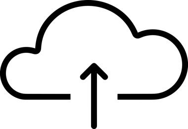 Siyah ve Beyaz Logo Simgesi PNG Biçimini Yükle. Web Sitesi Düğmesi, Mobil Uygulama Arayüzü, Dosya Aktarımı, Belge Paylaşımı, Bulut Depolama ve Veri Yedekleme için Minimalist Düz Tasarımlı Tek Renkli Ok Gönderme İşareti Grafiksel Elemanı