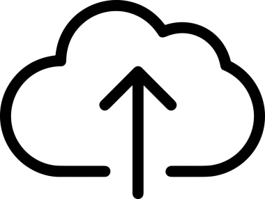 Siyah ve Beyaz Logo Simgesi PNG Biçimini Yükle. Web Sitesi Düğmesi, Mobil Uygulama Arayüzü, Dosya Aktarımı, Belge Paylaşımı, Bulut Depolama ve Veri Yedekleme için Minimalist Düz Tasarımlı Tek Renkli Ok Gönderme İşareti Grafiksel Elemanı