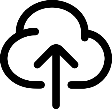 Siyah ve Beyaz Logo Simgesi PNG Biçimini Yükle. Web Sitesi Düğmesi, Mobil Uygulama Arayüzü, Dosya Aktarımı, Belge Paylaşımı, Bulut Depolama ve Veri Yedekleme için Minimalist Düz Tasarımlı Tek Renkli Ok Gönderme İşareti Grafiksel Elemanı