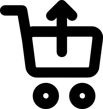 Siyah ve Beyaz Logo Simgesi PNG Biçimini Yükle. Web Sitesi Düğmesi, Mobil Uygulama Arayüzü, Dosya Aktarımı, Belge Paylaşımı, Bulut Depolama ve Veri Yedekleme için Minimalist Düz Tasarımlı Tek Renkli Ok Gönderme İşareti Grafiksel Elemanı