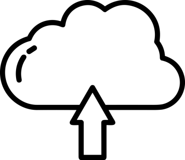 Siyah ve Beyaz Logo Simgesi PNG Biçimini Yükle. Web Sitesi Düğmesi, Mobil Uygulama Arayüzü, Dosya Aktarımı, Belge Paylaşımı, Bulut Depolama ve Veri Yedekleme için Minimalist Düz Tasarımlı Tek Renkli Ok Gönderme İşareti Grafiksel Elemanı