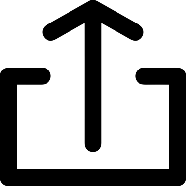 Siyah ve Beyaz Logo Simgesi PNG Biçimini Yükle. Web Sitesi Düğmesi, Mobil Uygulama Arayüzü, Dosya Aktarımı, Belge Paylaşımı, Bulut Depolama ve Veri Yedekleme için Minimalist Düz Tasarımlı Tek Renkli Ok Gönderme İşareti Grafiksel Elemanı