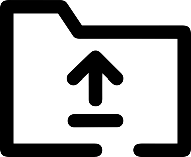 Siyah ve Beyaz Logo Simgesi PNG Biçimini Yükle. Web Sitesi Düğmesi, Mobil Uygulama Arayüzü, Dosya Aktarımı, Belge Paylaşımı, Bulut Depolama ve Veri Yedekleme için Minimalist Düz Tasarımlı Tek Renkli Ok Gönderme İşareti Grafiksel Elemanı