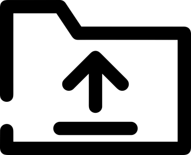 Siyah ve Beyaz Logo Simgesi PNG Biçimini Yükle. Web Sitesi Düğmesi, Mobil Uygulama Arayüzü, Dosya Aktarımı, Belge Paylaşımı, Bulut Depolama ve Veri Yedekleme için Minimalist Düz Tasarımlı Tek Renkli Ok Gönderme İşareti Grafiksel Elemanı