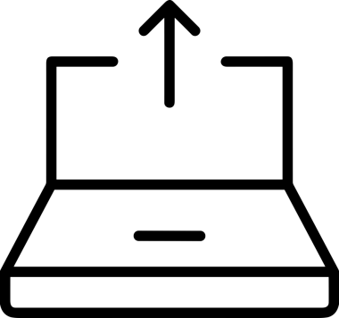 Siyah ve Beyaz Logo Simgesi PNG Biçimini Yükle. Web Sitesi Düğmesi, Mobil Uygulama Arayüzü, Dosya Aktarımı, Belge Paylaşımı, Bulut Depolama ve Veri Yedekleme için Minimalist Düz Tasarımlı Tek Renkli Ok Gönderme İşareti Grafiksel Elemanı