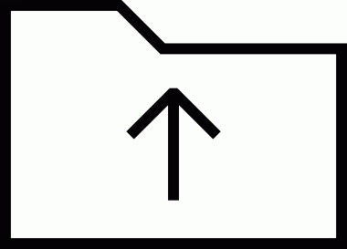 Siyah ve Beyaz Logo Simgesi PNG Biçimini Yükle. Web Sitesi Düğmesi, Mobil Uygulama Arayüzü, Dosya Aktarımı, Belge Paylaşımı, Bulut Depolama ve Veri Yedekleme için Minimalist Düz Tasarımlı Tek Renkli Ok Gönderme İşareti Grafiksel Elemanı