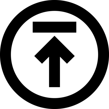 Siyah ve Beyaz Logo Simgesi PNG Biçimini Yükle. Web Sitesi Düğmesi, Mobil Uygulama Arayüzü, Dosya Aktarımı, Belge Paylaşımı, Bulut Depolama ve Veri Yedekleme için Minimalist Düz Tasarımlı Tek Renkli Ok Gönderme İşareti Grafiksel Elemanı