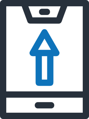 Siyah ve Beyaz Logo Simgesi PNG Biçimini Yükle. Web Sitesi Düğmesi, Mobil Uygulama Arayüzü, Dosya Aktarımı, Belge Paylaşımı, Bulut Depolama ve Veri Yedekleme için Minimalist Düz Tasarımlı Tek Renkli Ok Gönderme İşareti Grafiksel Elemanı