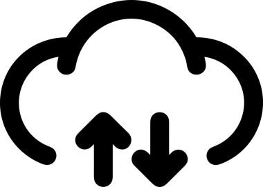 Siyah ve Beyaz Logo Simgesi PNG Biçimini Yükle. Web Sitesi Düğmesi, Mobil Uygulama Arayüzü, Dosya Aktarımı, Belge Paylaşımı, Bulut Depolama ve Veri Yedekleme için Minimalist Düz Tasarımlı Tek Renkli Ok Gönderme İşareti Grafiksel Elemanı