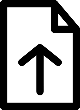 Siyah ve Beyaz Logo Simgesi PNG Biçimini Yükle. Web Sitesi Düğmesi, Mobil Uygulama Arayüzü, Dosya Aktarımı, Belge Paylaşımı, Bulut Depolama ve Veri Yedekleme için Minimalist Düz Tasarımlı Tek Renkli Ok Gönderme İşareti Grafiksel Elemanı
