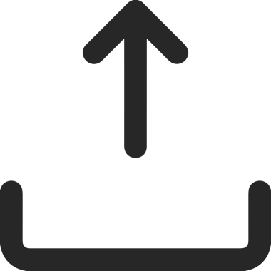 Siyah ve Beyaz Logo Simgesi PNG Biçimini Yükle. Web Sitesi Düğmesi, Mobil Uygulama Arayüzü, Dosya Aktarımı, Belge Paylaşımı, Bulut Depolama ve Veri Yedekleme için Minimalist Düz Tasarımlı Tek Renkli Ok Gönderme İşareti Grafiksel Elemanı