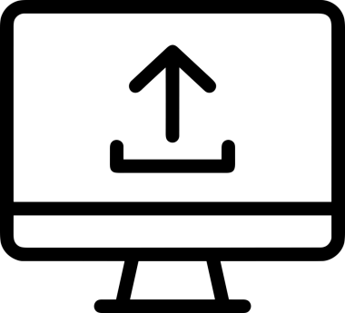 Siyah ve Beyaz Logo Simgesi PNG Biçimini Yükle. Web Sitesi Düğmesi, Mobil Uygulama Arayüzü, Dosya Aktarımı, Belge Paylaşımı, Bulut Depolama ve Veri Yedekleme için Minimalist Düz Tasarımlı Tek Renkli Ok Gönderme İşareti Grafiksel Elemanı