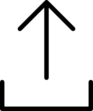 Siyah ve Beyaz Logo Simgesi PNG Biçimini Yükle. Web Sitesi Düğmesi, Mobil Uygulama Arayüzü, Dosya Aktarımı, Belge Paylaşımı, Bulut Depolama ve Veri Yedekleme için Minimalist Düz Tasarımlı Tek Renkli Ok Gönderme İşareti Grafiksel Elemanı