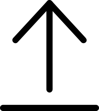 Siyah ve Beyaz Logo Simgesi PNG Biçimini Yükle. Web Sitesi Düğmesi, Mobil Uygulama Arayüzü, Dosya Aktarımı, Belge Paylaşımı, Bulut Depolama ve Veri Yedekleme için Minimalist Düz Tasarımlı Tek Renkli Ok Gönderme İşareti Grafiksel Elemanı