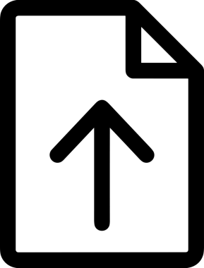 Siyah ve Beyaz Logo Simgesi PNG Biçimini Yükle. Web Sitesi Düğmesi, Mobil Uygulama Arayüzü, Dosya Aktarımı, Belge Paylaşımı, Bulut Depolama ve Veri Yedekleme için Minimalist Düz Tasarımlı Tek Renkli Ok Gönderme İşareti Grafiksel Elemanı