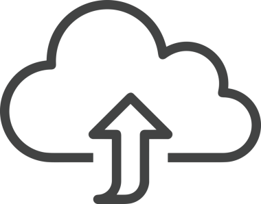 Siyah ve Beyaz Logo Simgesi PNG Biçimini Yükle. Web Sitesi Düğmesi, Mobil Uygulama Arayüzü, Dosya Aktarımı, Belge Paylaşımı, Bulut Depolama ve Veri Yedekleme için Minimalist Düz Tasarımlı Tek Renkli Ok Gönderme İşareti Grafiksel Elemanı