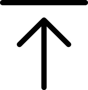 Siyah ve Beyaz Logo Simgesi PNG Biçimini Yükle. Web Sitesi Düğmesi, Mobil Uygulama Arayüzü, Dosya Aktarımı, Belge Paylaşımı, Bulut Depolama ve Veri Yedekleme için Minimalist Düz Tasarımlı Tek Renkli Ok Gönderme İşareti Grafiksel Elemanı