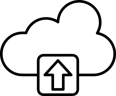 Siyah ve Beyaz Logo Simgesi PNG Biçimini Yükle. Web Sitesi Düğmesi, Mobil Uygulama Arayüzü, Dosya Aktarımı, Belge Paylaşımı, Bulut Depolama ve Veri Yedekleme için Minimalist Düz Tasarımlı Tek Renkli Ok Gönderme İşareti Grafiksel Elemanı