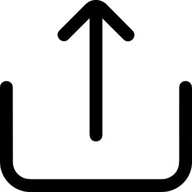 Siyah ve Beyaz Logo Simgesi PNG Biçimini Yükle. Web Sitesi Düğmesi, Mobil Uygulama Arayüzü, Dosya Aktarımı, Belge Paylaşımı, Bulut Depolama ve Veri Yedekleme için Minimalist Düz Tasarımlı Tek Renkli Ok Gönderme İşareti Grafiksel Elemanı