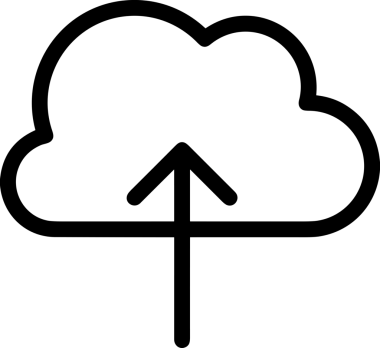 Siyah ve Beyaz Logo Simgesi PNG Biçimini Yükle. Web Sitesi Düğmesi, Mobil Uygulama Arayüzü, Dosya Aktarımı, Belge Paylaşımı, Bulut Depolama ve Veri Yedekleme için Minimalist Düz Tasarımlı Tek Renkli Ok Gönderme İşareti Grafiksel Elemanı