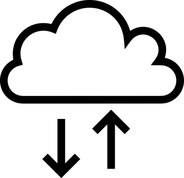 Siyah ve Beyaz Logo Simgesi PNG Biçimini Yükle. Web Sitesi Düğmesi, Mobil Uygulama Arayüzü, Dosya Aktarımı, Belge Paylaşımı, Bulut Depolama ve Veri Yedekleme için Minimalist Düz Tasarımlı Tek Renkli Ok Gönderme İşareti Grafiksel Elemanı