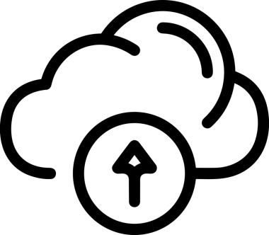 Siyah ve Beyaz Logo Simgesi PNG Biçimini Yükle. Web Sitesi Düğmesi, Mobil Uygulama Arayüzü, Dosya Aktarımı, Belge Paylaşımı, Bulut Depolama ve Veri Yedekleme için Minimalist Düz Tasarımlı Tek Renkli Ok Gönderme İşareti Grafiksel Elemanı