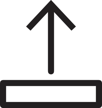 Siyah ve Beyaz Logo Simgesi PNG Biçimini Yükle. Web Sitesi Düğmesi, Mobil Uygulama Arayüzü, Dosya Aktarımı, Belge Paylaşımı, Bulut Depolama ve Veri Yedekleme için Minimalist Düz Tasarımlı Tek Renkli Ok Gönderme İşareti Grafiksel Elemanı