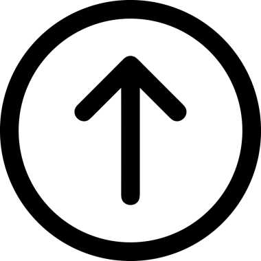 Siyah ve Beyaz Logo Simgesi PNG Biçimini Yükle. Web Sitesi Düğmesi, Mobil Uygulama Arayüzü, Dosya Aktarımı, Belge Paylaşımı, Bulut Depolama ve Veri Yedekleme için Minimalist Düz Tasarımlı Tek Renkli Ok Gönderme İşareti Grafiksel Elemanı