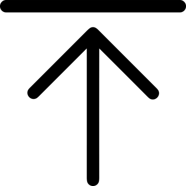 Siyah ve Beyaz Logo Simgesi PNG Biçimini Yükle. Web Sitesi Düğmesi, Mobil Uygulama Arayüzü, Dosya Aktarımı, Belge Paylaşımı, Bulut Depolama ve Veri Yedekleme için Minimalist Düz Tasarımlı Tek Renkli Ok Gönderme İşareti Grafiksel Elemanı