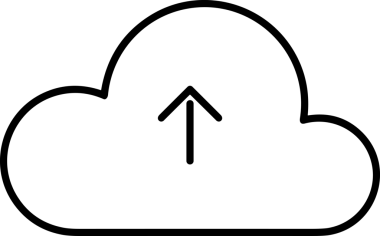 Siyah ve Beyaz Logo Simgesi PNG Biçimini Yükle. Web Sitesi Düğmesi, Mobil Uygulama Arayüzü, Dosya Aktarımı, Belge Paylaşımı, Bulut Depolama ve Veri Yedekleme için Minimalist Düz Tasarımlı Tek Renkli Ok Gönderme İşareti Grafiksel Elemanı