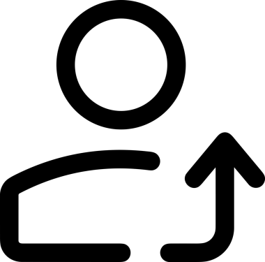 Siyah ve Beyaz Logo Simgesi PNG Biçimini Yükle. Web Sitesi Düğmesi, Mobil Uygulama Arayüzü, Dosya Aktarımı, Belge Paylaşımı, Bulut Depolama ve Veri Yedekleme için Minimalist Düz Tasarımlı Tek Renkli Ok Gönderme İşareti Grafiksel Elemanı