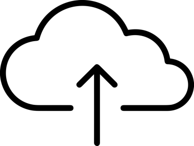 Siyah ve Beyaz Logo Simgesi PNG Biçimini Yükle. Web Sitesi Düğmesi, Mobil Uygulama Arayüzü, Dosya Aktarımı, Belge Paylaşımı, Bulut Depolama ve Veri Yedekleme için Minimalist Düz Tasarımlı Tek Renkli Ok Gönderme İşareti Grafiksel Elemanı