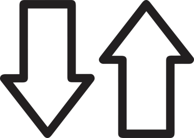 Siyah ve Beyaz Logo Simgesi PNG Biçimini Yükle. Web Sitesi Düğmesi, Mobil Uygulama Arayüzü, Dosya Aktarımı, Belge Paylaşımı, Bulut Depolama ve Veri Yedekleme için Minimalist Düz Tasarımlı Tek Renkli Ok Gönderme İşareti Grafiksel Elemanı