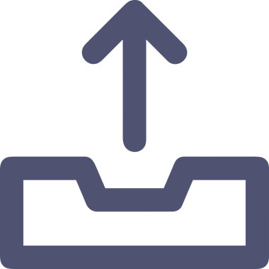 Siyah ve Beyaz Logo Simgesi PNG Biçimini Yükle. Web Sitesi Düğmesi, Mobil Uygulama Arayüzü, Dosya Aktarımı, Belge Paylaşımı, Bulut Depolama ve Veri Yedekleme için Minimalist Düz Tasarımlı Tek Renkli Ok Gönderme İşareti Grafiksel Elemanı