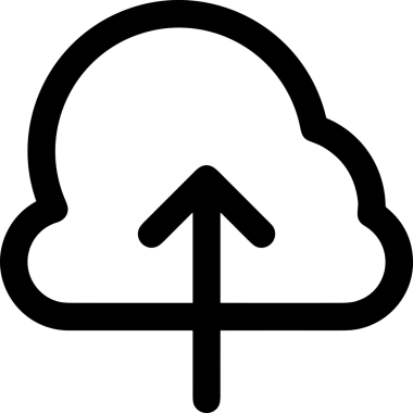 Siyah ve Beyaz Logo Simgesi PNG Biçimini Yükle. Web Sitesi Düğmesi, Mobil Uygulama Arayüzü, Dosya Aktarımı, Belge Paylaşımı, Bulut Depolama ve Veri Yedekleme için Minimalist Düz Tasarımlı Tek Renkli Ok Gönderme İşareti Grafiksel Elemanı