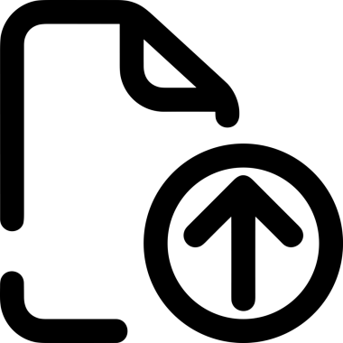 Siyah ve Beyaz Logo Simgesi PNG Biçimini Yükle. Web Sitesi Düğmesi, Mobil Uygulama Arayüzü, Dosya Aktarımı, Belge Paylaşımı, Bulut Depolama ve Veri Yedekleme için Minimalist Düz Tasarımlı Tek Renkli Ok Gönderme İşareti Grafiksel Elemanı