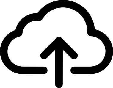 Siyah ve Beyaz Logo Simgesi PNG Biçimini Yükle. Web Sitesi Düğmesi, Mobil Uygulama Arayüzü, Dosya Aktarımı, Belge Paylaşımı, Bulut Depolama ve Veri Yedekleme için Minimalist Düz Tasarımlı Tek Renkli Ok Gönderme İşareti Grafiksel Elemanı