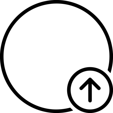 Siyah ve Beyaz Logo Simgesi PNG Biçimini Yükle. Web Sitesi Düğmesi, Mobil Uygulama Arayüzü, Dosya Aktarımı, Belge Paylaşımı, Bulut Depolama ve Veri Yedekleme için Minimalist Düz Tasarımlı Tek Renkli Ok Gönderme İşareti Grafiksel Elemanı